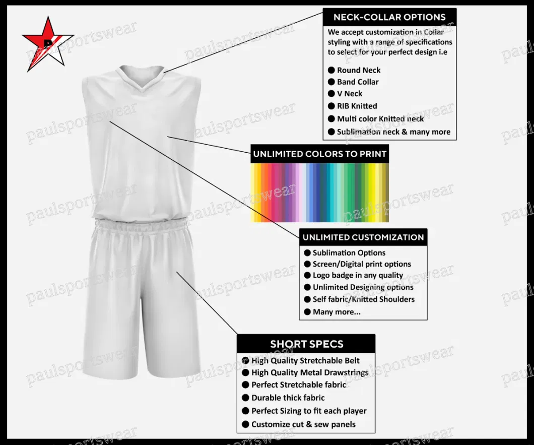 Custom Basketball Wear Jersey Shorts Sports Uniform Men′ S Sets Sublimation Reversible Practice Jersey Singlets Basketball Uniforms